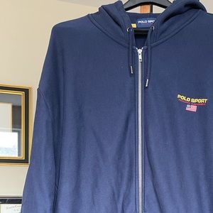 Like New Navy Polo Sport Ralph Lauren Zip Hoodie